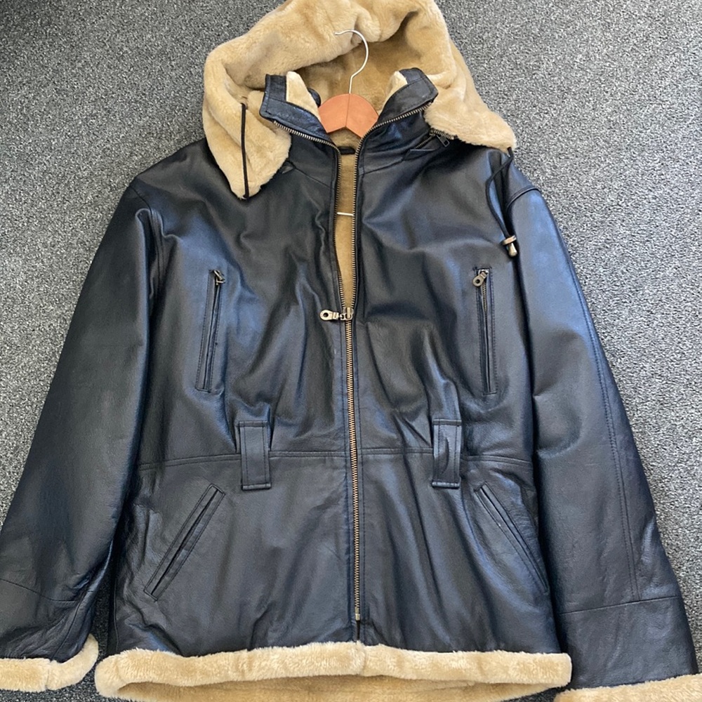 Nice warm leather coat